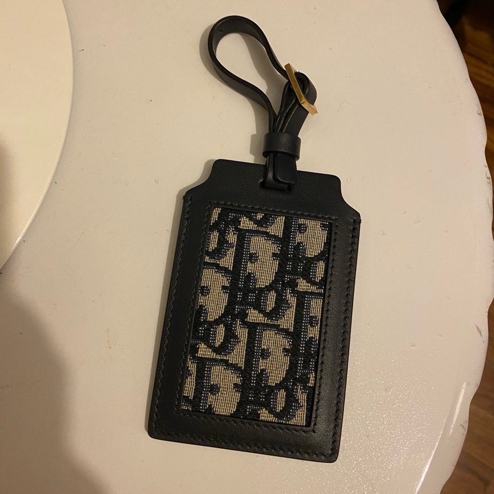 Christian dior oblique luggage tag